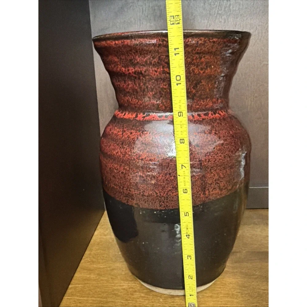 Cole Studio Art Pottery Vase Red Small Batch 11.75